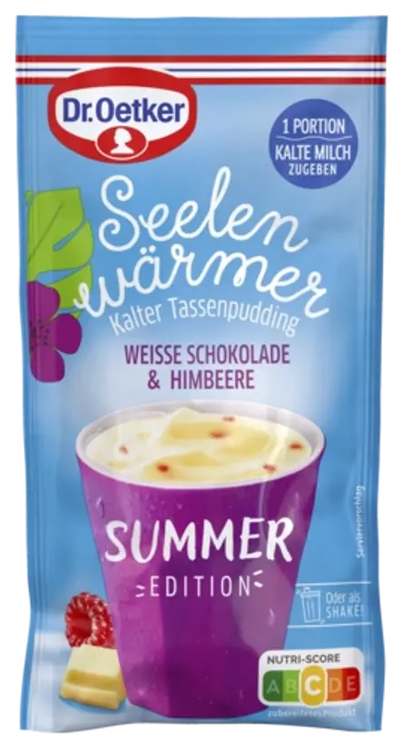 Dr. Oetker Seelenwärmer Summer Edition weiße Schokolade & Himbeere