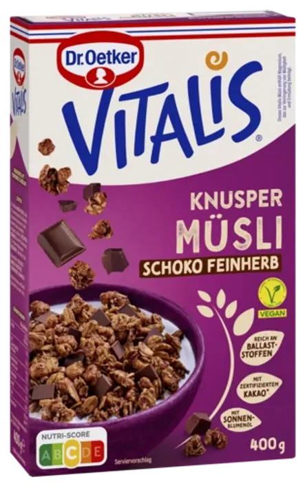 Dr. Oetker Vitalis Knuspermüsli Schoko feinherb