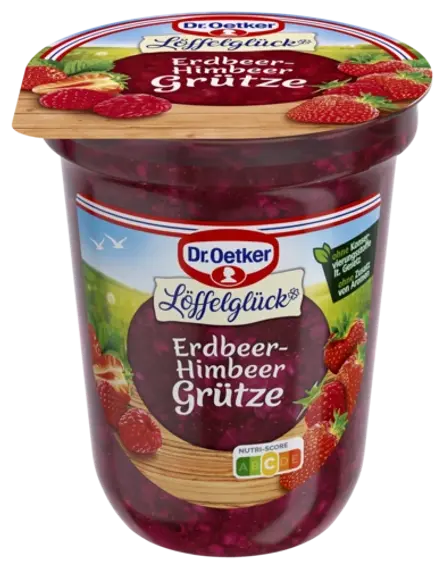 Dr. Oetker Löffelglück Erdbeer-Himbeer-Grütze