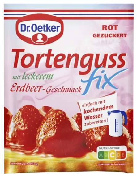 Dr. Oetker Tortenguss fix mit Erdbeer-Geschmack