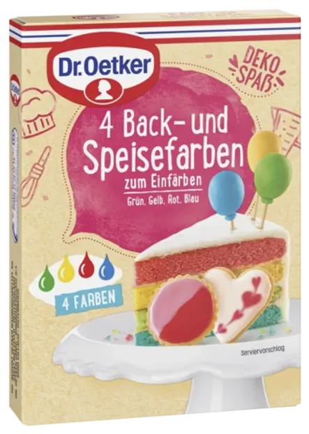 Dr. Oetker Back- und Speisefarbe rot und gelb