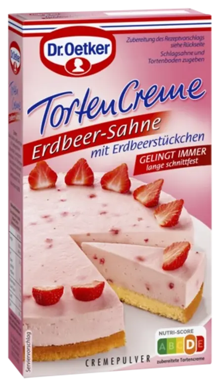 Dr. Oetker Tortencreme Erdbeer-Sahne