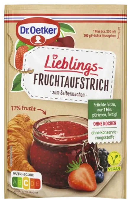 Dr. Oetker Lieblings-Fruchtaufstrich (Gelierzucker ohne Kochen)