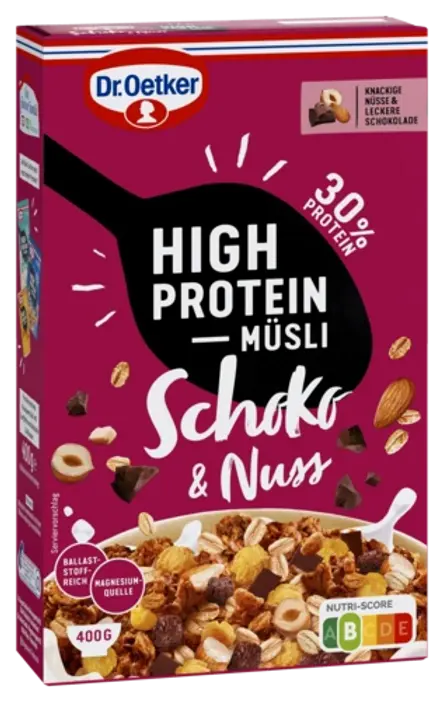 Dr. Oetker Vitalis High Protein Müsli Schoko Nuss