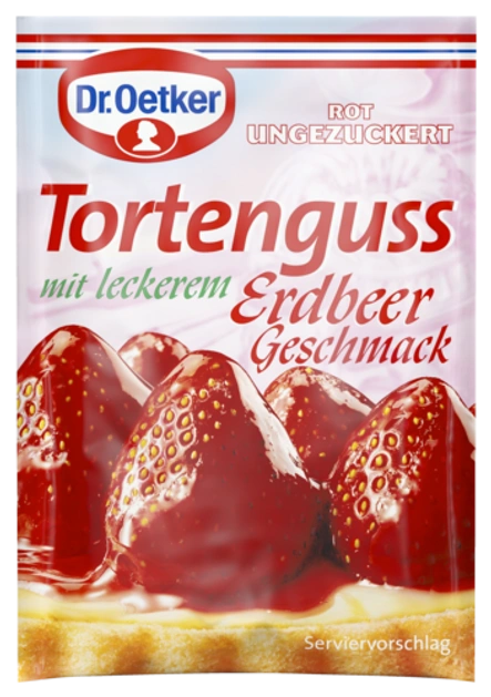 Dr. Oetker Tortenguss mit Erdbeer-Geschmack