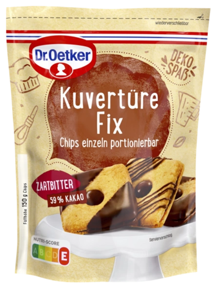 Dr. Oetker Kuvertüre fix Zartbitter