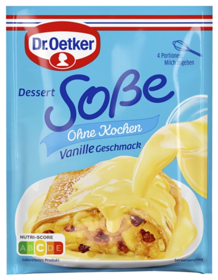 Dr. Oetker Dessert-Soße Vanille-Geschmack ohne Kochen