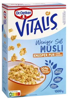 Dr. Oetker Vitalis Weniger süß Knusper Pur 1500g