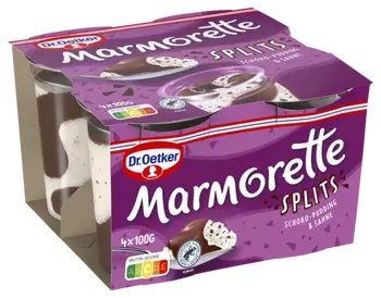 Dr. Oetker Marmorette Splits – Schoko-Pudding und Sahne