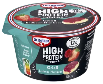Dr. Oetker High Protein Grieß Erdbeer-Himbeer