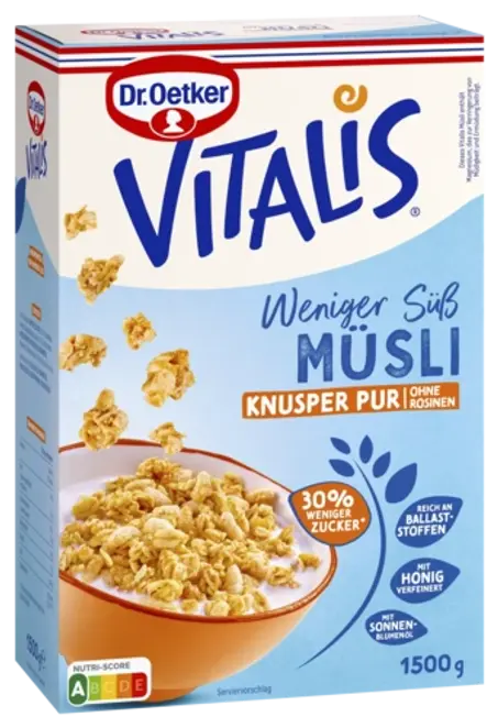 Dr. Oetker Vitalis Weniger süß Knusper Pur 1500g