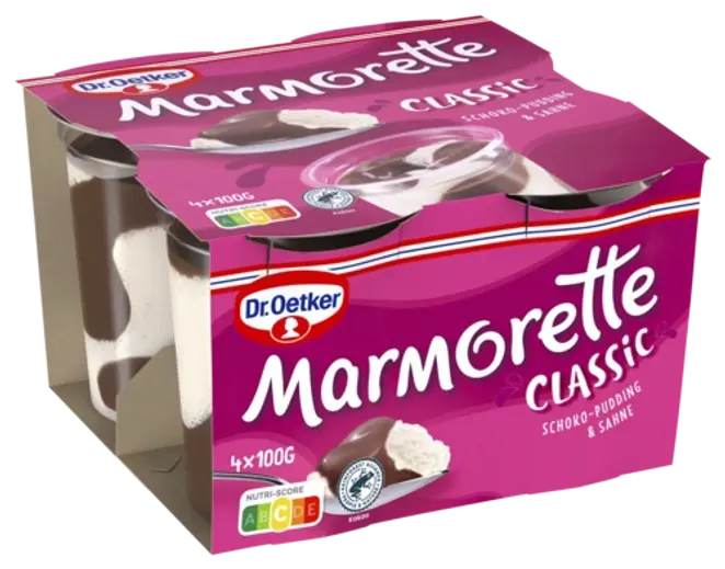 Dr. Oetker Marmorette Classic – Schoko-Pudding und Sahne