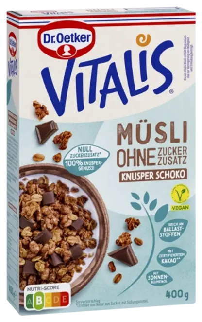 Dr. Oetker Vitalis ohne Zuckerzusatz Knusper Schoko