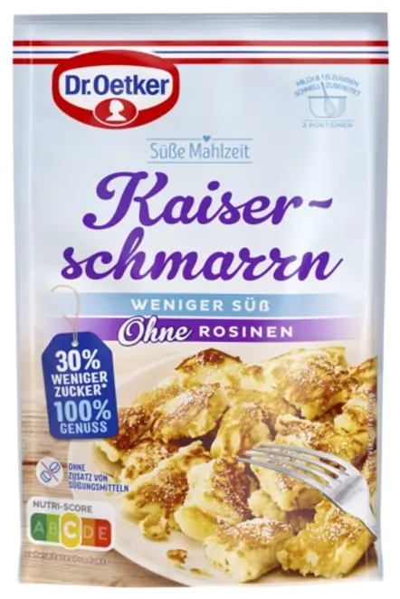 Dr. Oetker Kaiserschmarrn weniger süß ohne Rosinen