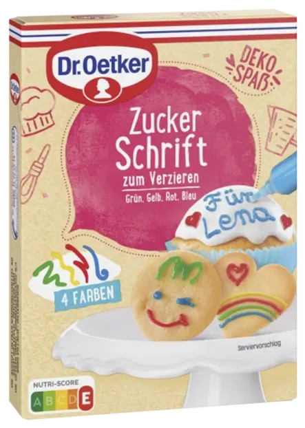Dr. Oetker Zuckerschrift