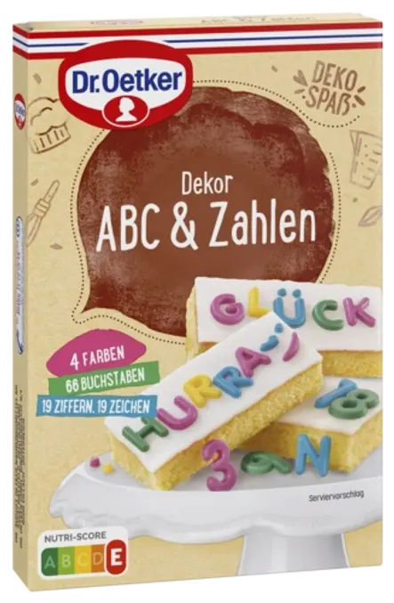 Dr. Oetker Dekor ABC & Zahlen bunt
