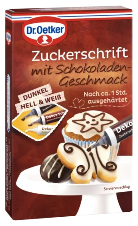 Dr. Oetker Zuckerschrift mit Schokoladen-Geschmack weiß