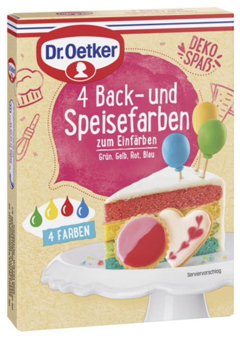 Dr. Oetker 4 Back- und Speisefarben