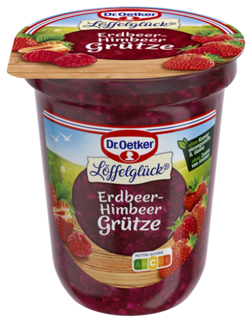 Dr. Oetker Löffelglück Erdbeer-Himbeer Grütze