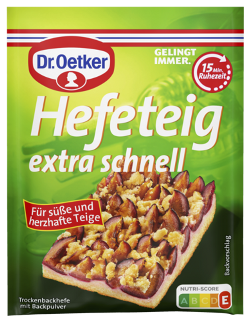 Dr. Oetker Hefeteig extra schnell