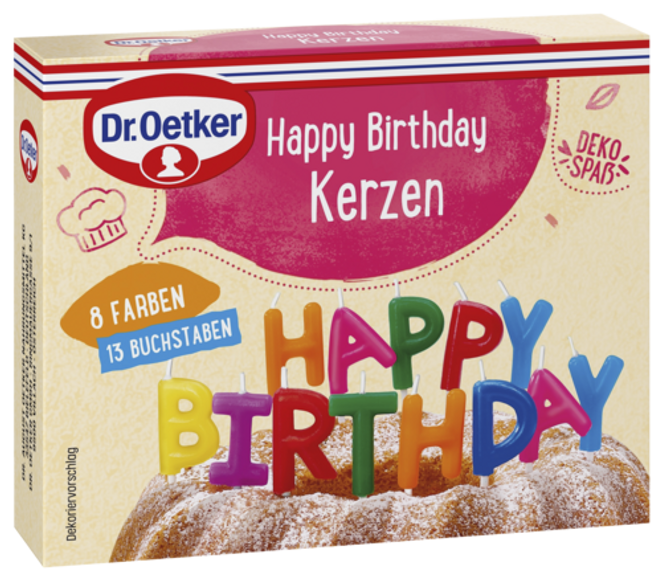 Dr. Oetker Happy Birthday Kerzen