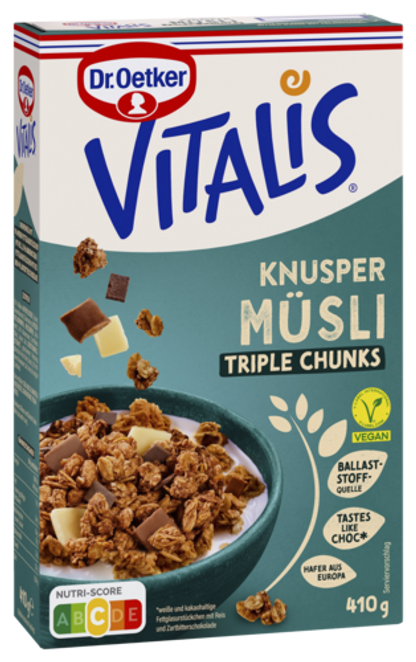 Dr. Oetker Vitalis Vegan Knusper Triple Chunks