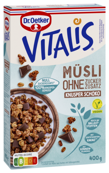 Dr. Oetker Vitalis ohne Zuckerzusatz Knusper Schoko