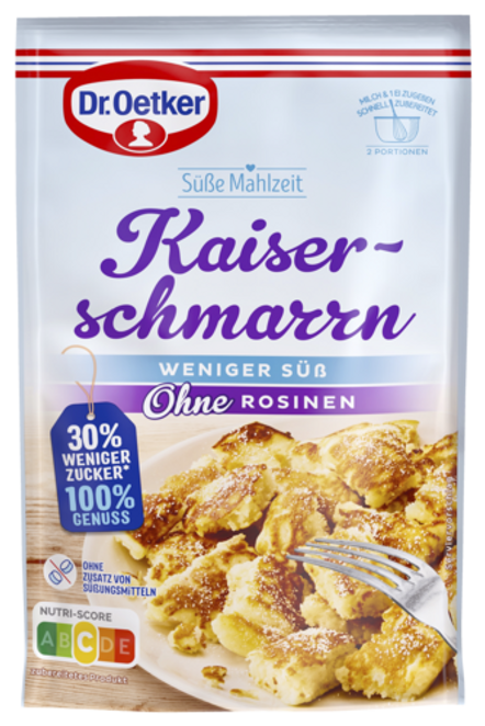 Dr. Oetker Kaiserschmarrn weniger süß ohne Rosinen