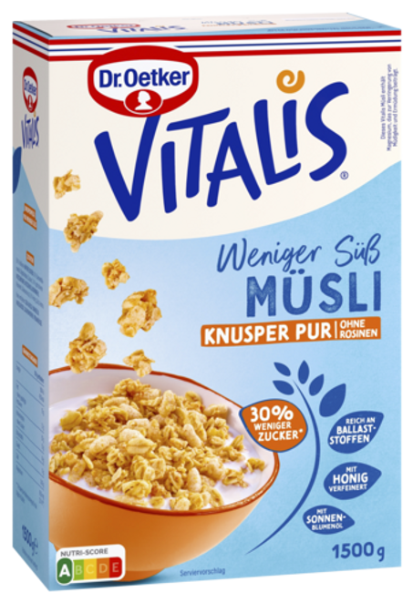Dr. Oetker Vitalis Weniger süß Knusper Pur 1500g