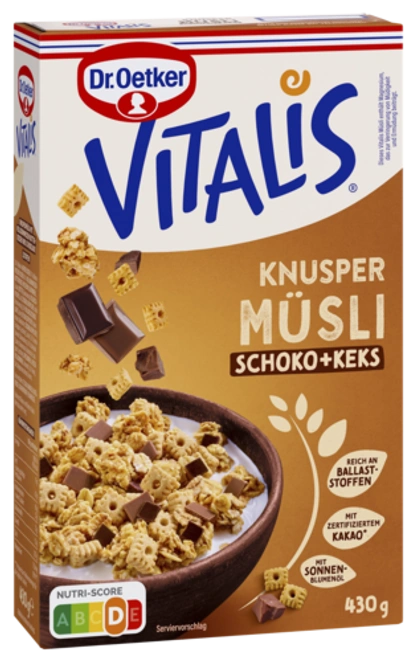 Dr. Oetker Vitalis Knuspermüsli Schoko+Keks