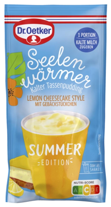 Dr. Oetker Seelenwärmer Summer Edition Lemon Cheesecake Style mit Gebäckstückchen