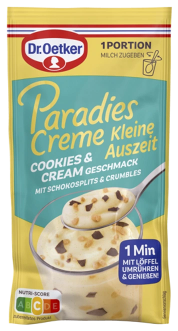 Dr. Oetker Paradies Creme Kleine Auszeit Cookies & Cream-Geschmack