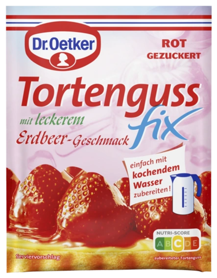 Dr. Oetker Tortenguss fix mit Erdbeer-Geschmack