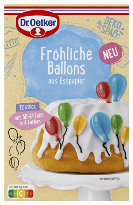 Dr. Oetker Fröhliche Ballons aus Esspapier