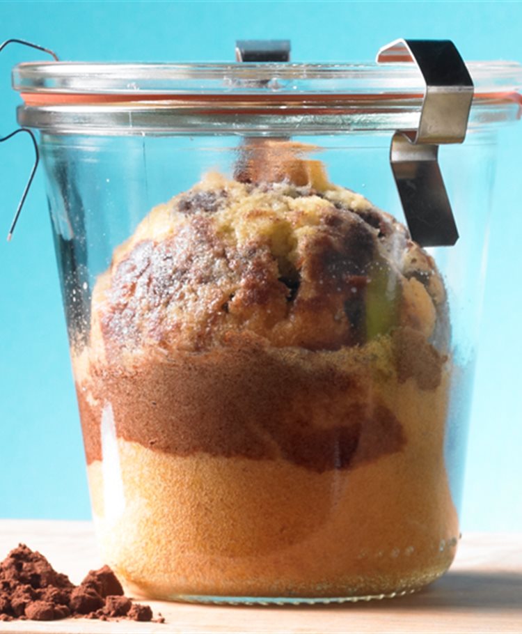 Marmorkuchen im Glas