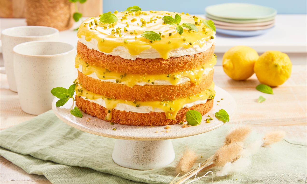 Lemon Curd Naked Cake