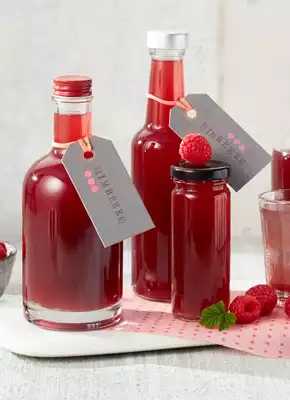 Himbeere Raspberry Syrup Himbeer-Sirup Rezept | Dr. Oetker