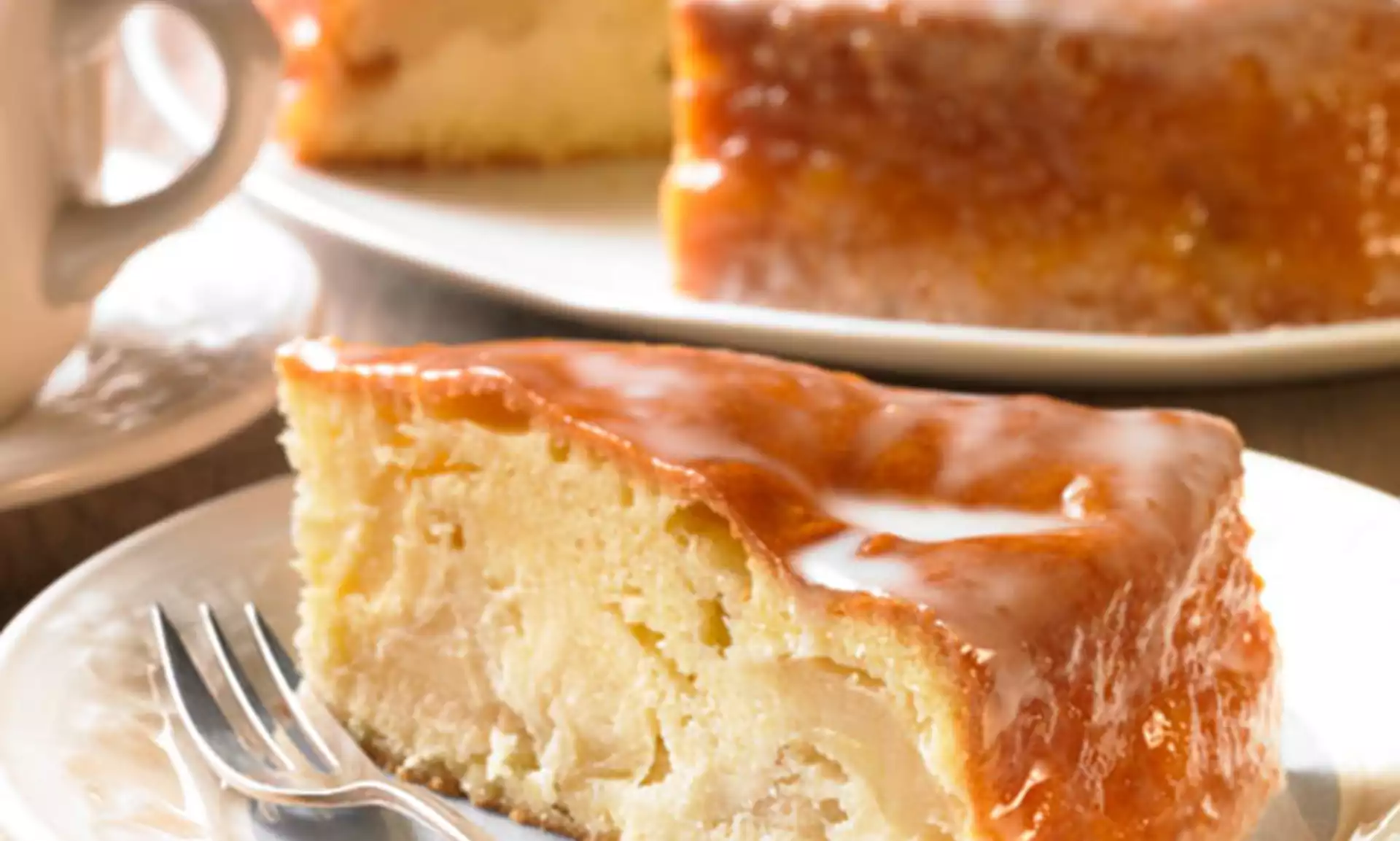 Glasierter Apfelkuchen