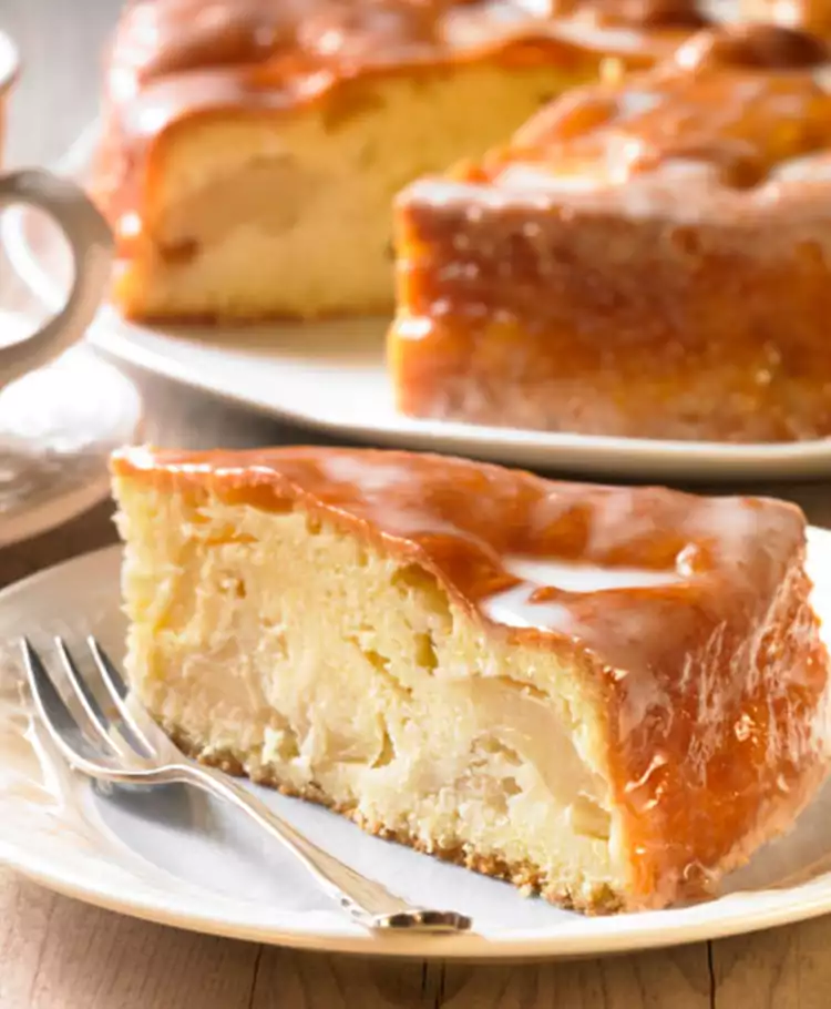 Glasierter Apfelkuchen