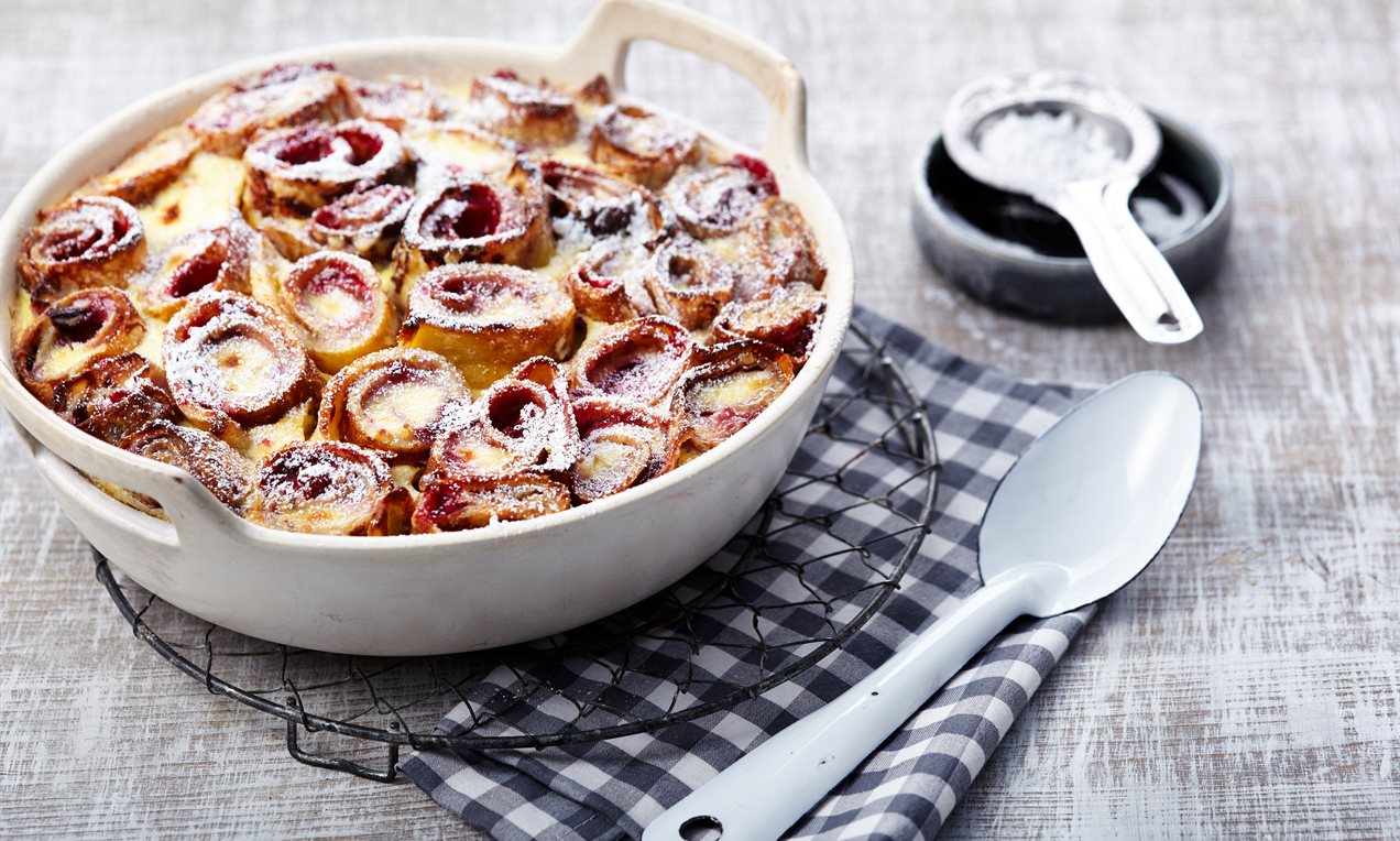 Überbackene Pfannkuchen mit Fruchtfüllung Dr. Oetker Feindaten QF 29794